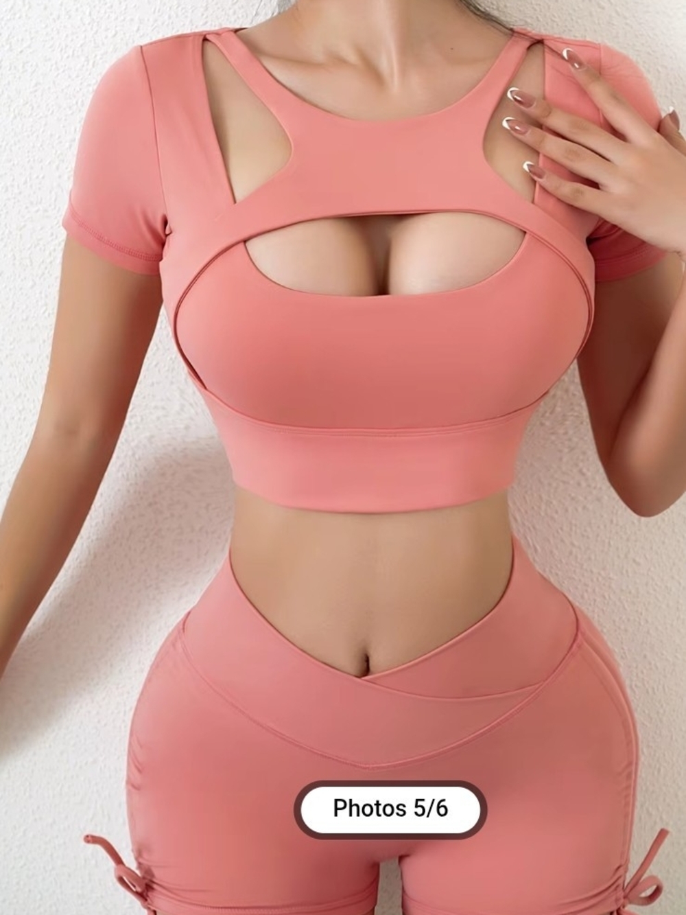 Leggings Depot Rose Cutout Crop Top